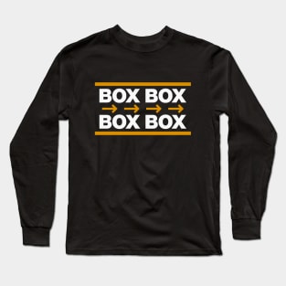 'Box Box Box Box' Pit Marker Design Long Sleeve T-Shirt